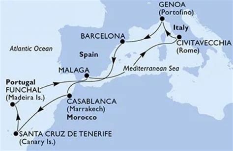 CRUCERO MARRUECOS Y CANARIAS Desde GÉNOVA Italia MSC Splendida