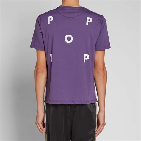 Pop Trading Company Logo T Shirt Eggplant END CA