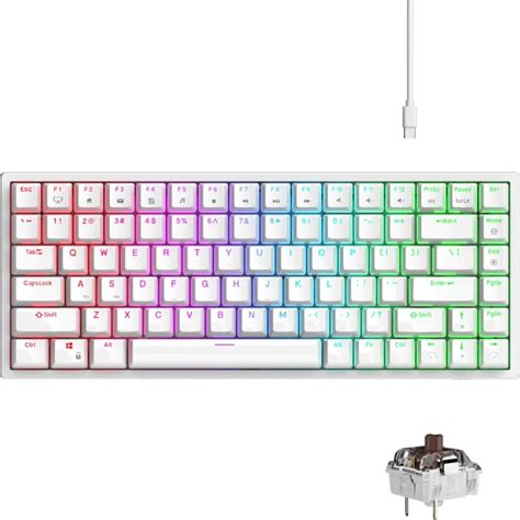 RK Royal Kludge RK84 75 Wired White LEDs RGB Hot Swap RK BROWN USB US Price Comparison