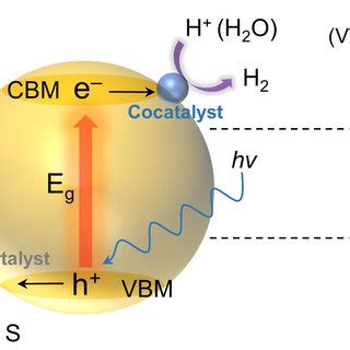 Schematic Energy Diagram Of Photocatalytic H2 Production From