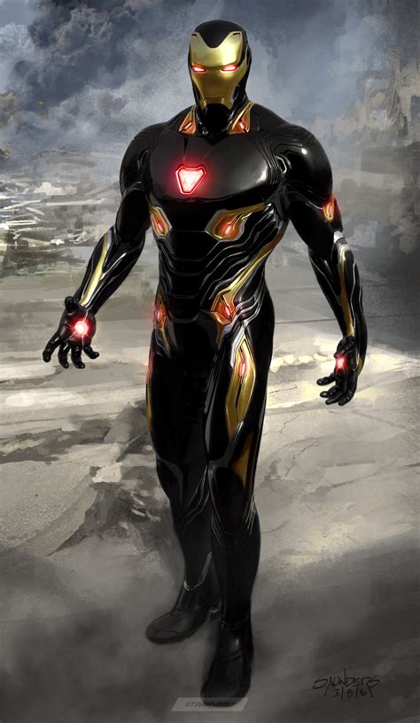 Ironman Mark L Armor Reimagined With Black And Gold Theme R