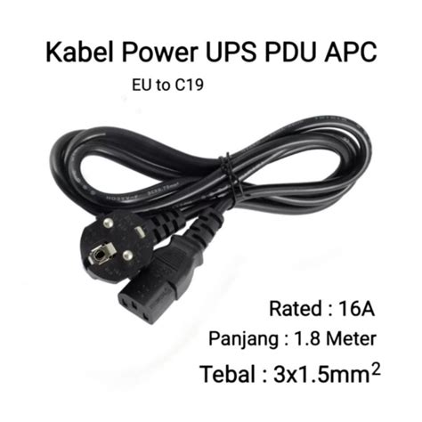 Jual C Female Kabel Power Cord Apc Ups Pdu Ats Eu Plug A Schuko Iec