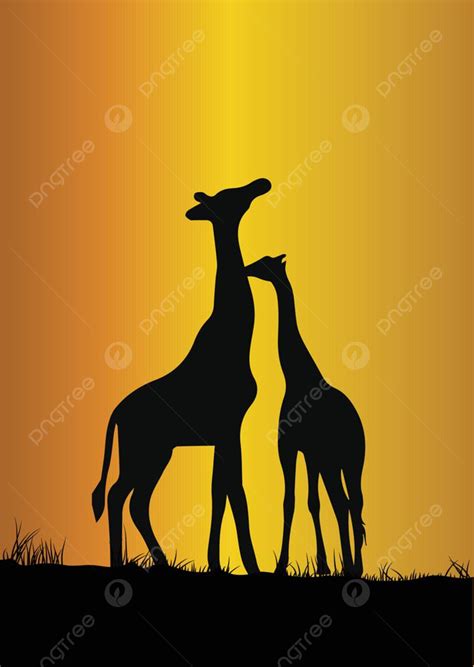 Giraffe Silhouette Sunset