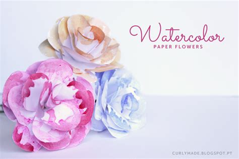 DIY Watercolor Paper Flowers - Curly Made