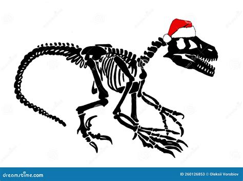 Graphical Set Of Dinosaur Skeletons Isolated On Black Background Vector