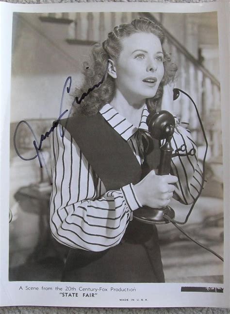 Jeanne Crain State Fair Authentic Autograph Vintage Photo