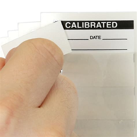 Calibrated Calibration Labels Black On Silver SKU QC 119 SL150