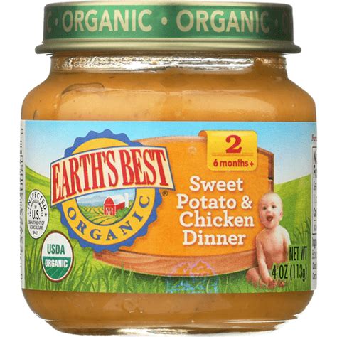 Earth S Best Organic Sweet Potato And Chicken Dinner Baby Food Stage