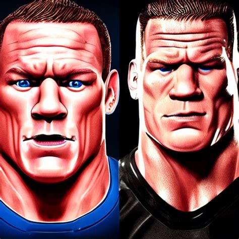 Krea Ai John Cena And Brock Lesnar With Detailed Face