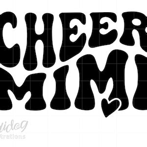 Cheer Mimi Svg, Wavy Text Cheer Mimi Shirt Svg, Cheerleading Svg Png Download, Cheer Mimi Shirt ...