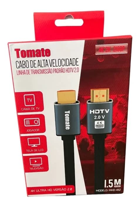 Cabo Hdmi Hdmi Ultra Hd K M Mhd Tomate Loja Kretzer