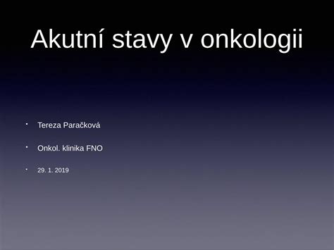 Pdf Akutn Stavy V Onkologii Akutn Stavy V Onkologii