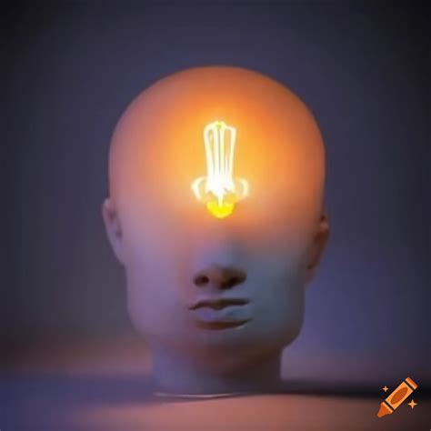 A light bulb in the form of a head