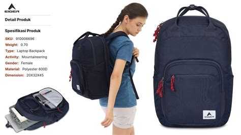 New Eiger X Nyimphaea 25l Laptop Backpack Navy Ws 910006696 Tas