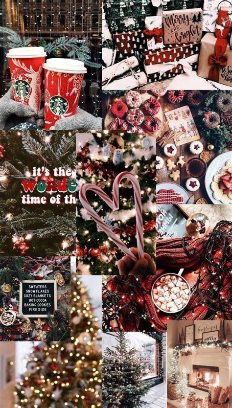 Christmas Aesthetic Collage Wallpapers Wallpapersafari