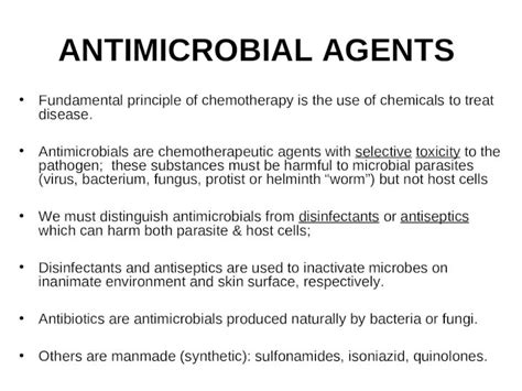 Ppt Antimicrobial Agents Fundamental Principle Of Chemotherapy Is The Use Of Chemicals To