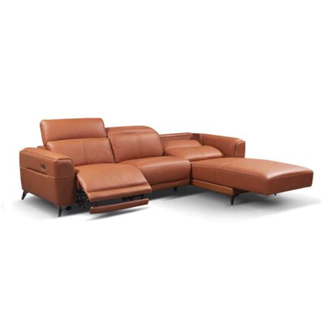 Reclining Sectional With Chaise | Brown Leather Recliner From China