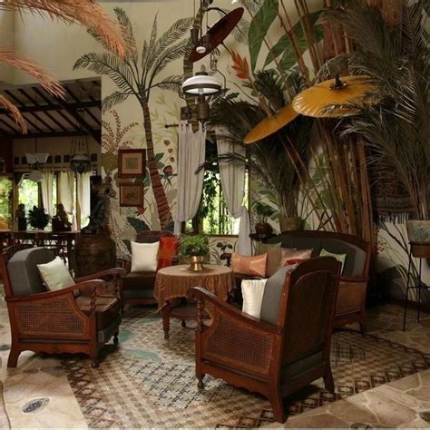 Best Ideas Of Tropical Wall Mural For Summer 02 Tropical Interior Tropical Home Decor