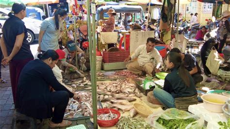 Cambodian Market Tour Scene Wet Market Tour Phnom Penh Best Street