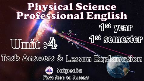 Professional English For Physical Science Unit 4 Task Answers Part 1