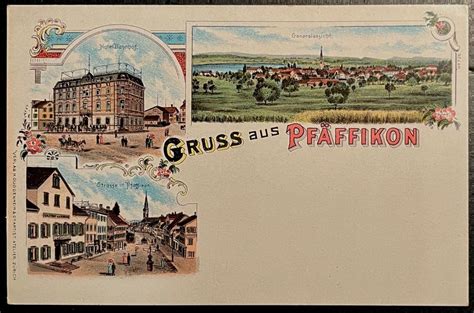 3 Bild Litho AK Gruss aus Pfäffikon ZH um 1900 Kaufen auf Ricardo