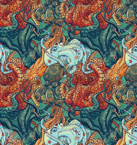 Octopus Repeat Pattern Behance