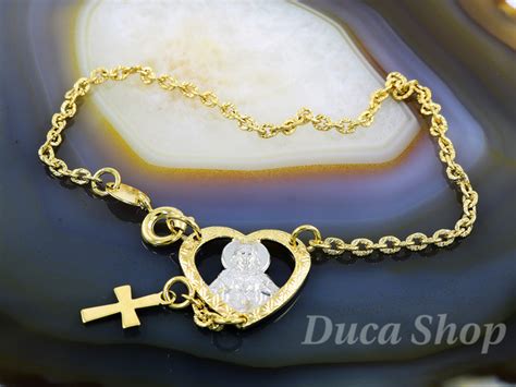 Bratara Placata Cu Aur 18k Model Religios Cod 915