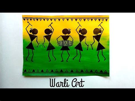 Drawing Beginner Warli Art Painting : How to draw warli art step by ...