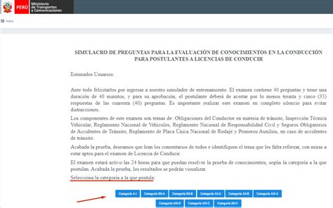 Simulacro Mtc Consulta El Examen De Reglas Online