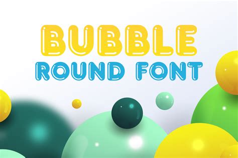 Bubble Round Font By OWPictures Creative Fabrica