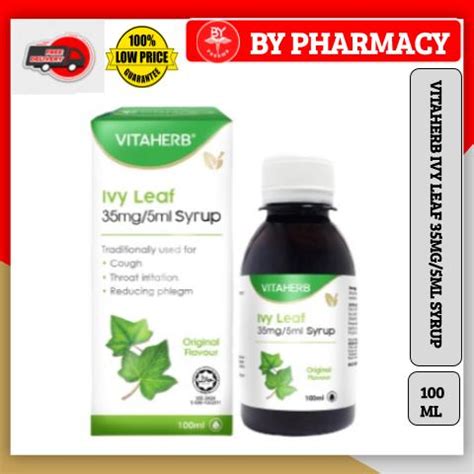 Vitaherb Ivy Leaf Syrup Original Ml For Cough Flu Shopee