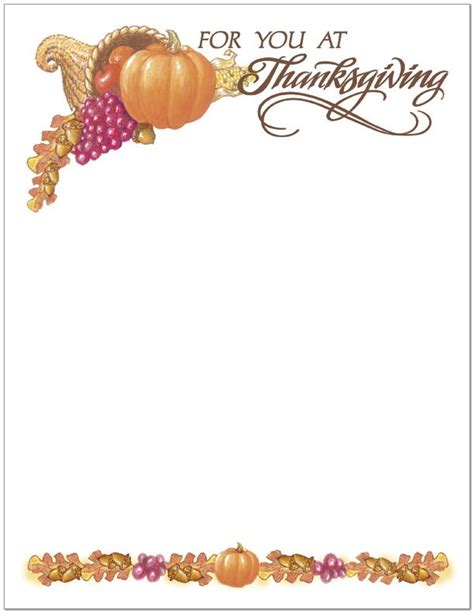 Printable Thanksgiving Stationery