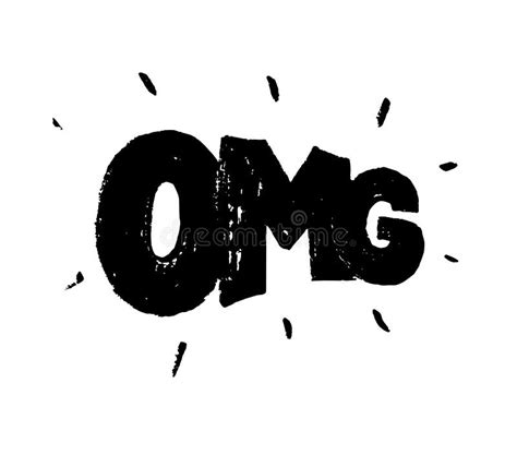 OMG Lettering Calligraphy Vector Illustration Stock Illustration