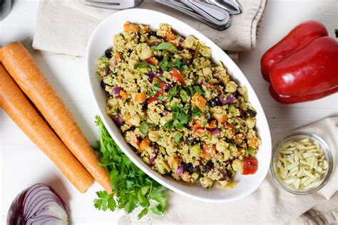 Moroccan Couscous Salad With Roasted Vegetables Plant Based Cooking