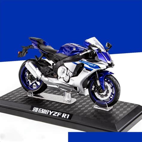 Azul Moto De Colecci N Yamaha Yzf R Escala Cuotas Sin Inter S