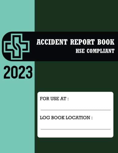 Accident Book For Work Accident Report Book Hse Compliant For Work