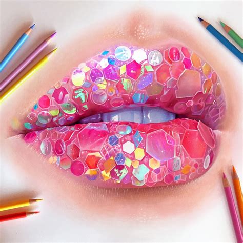 Morgan Davidson Illustration Lips Drawing Lip Art Makeup Lipstick Art