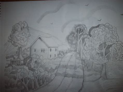 Bhanu's Art: landscape pencil shading