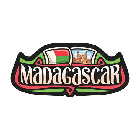 Premium Vector | Madagascar sticker flag logo badge travel souvenir