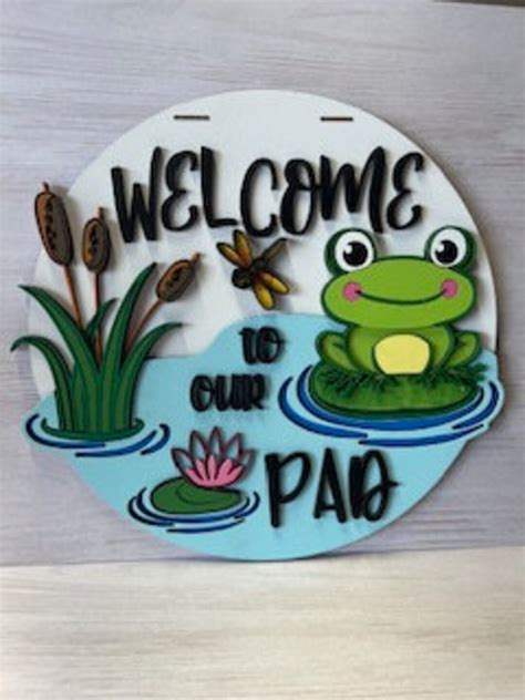 Door Hanger Welcome To Our Pad Sign Diy Blank Project Blank Wood