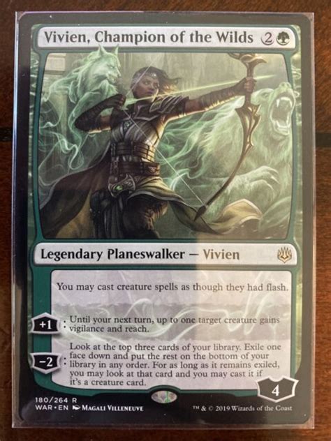 Mtg Vivien Champion Of The Wilds War Of The Spark 180 264 Regular Rare For Sale Online Ebay