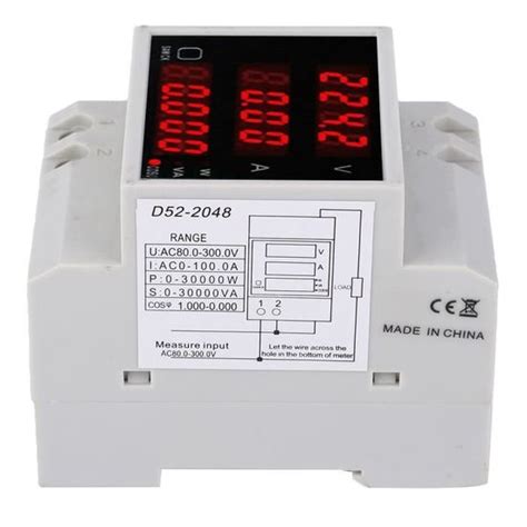 Duokon wattmètre numérique D52 2048 compteur multifonctionnel Rail