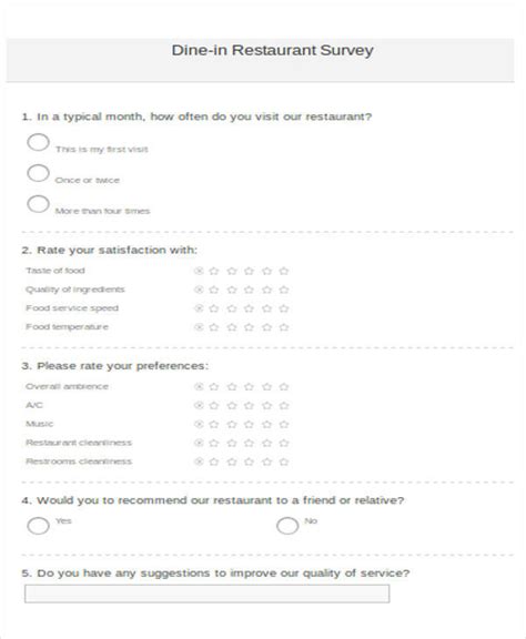 Free 8 Printable Survey Forms In Pdf Ms Word