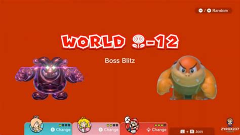 Mario 3d World World Flower 12 Boss Blitz With The Girls Youtube