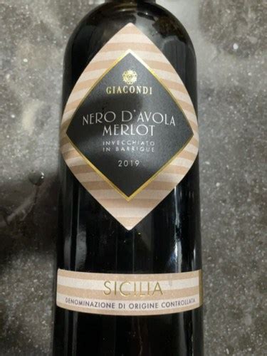 2019 Mario Giacondi Nero D Avola Merlot Sicilia Vivino US