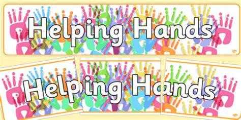 Helping Hands Display Banner Teacher Made