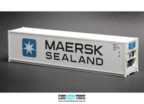 Scale Maersk Sealand Foot Refrigerated Shipping Container