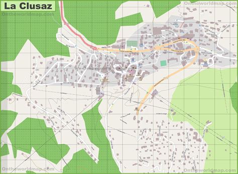 Large detailed map of La Clusaz - Ontheworldmap.com