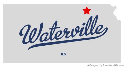 Map of Waterville, KS, Kansas