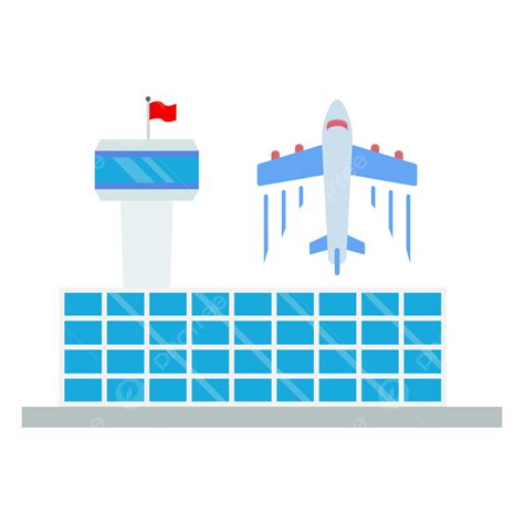 gambar ilustrasi bandara bandara pesawat terbang bepergian png